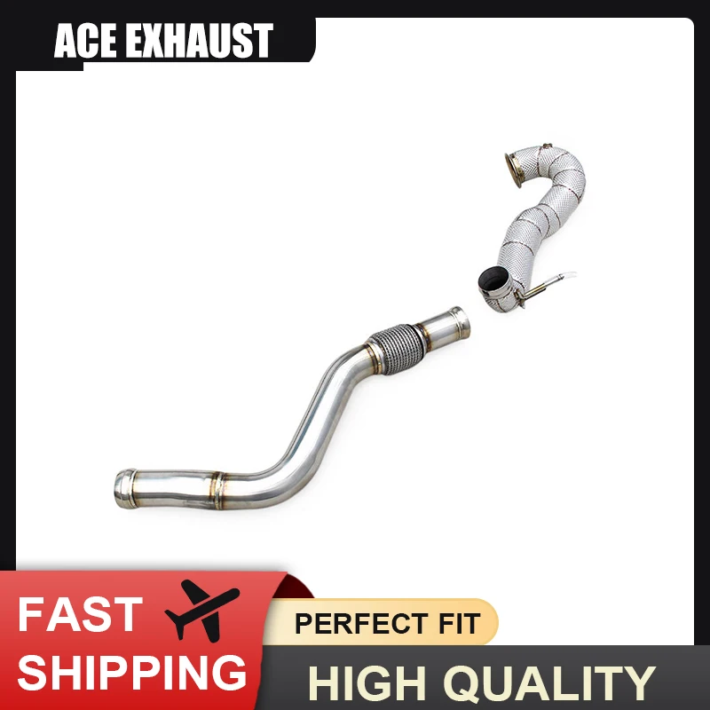 

ACE Fitment Exhaust for Benz CLA220 W117 2.0T Free Flow Downpipe With catalysis High Quality SUS304 Exhaust Systems
