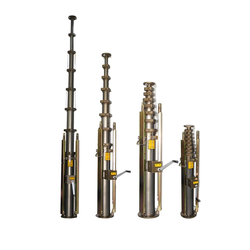 Manual lifting mast crank Hand-cranked lifting rod bracket Lightning rod rod