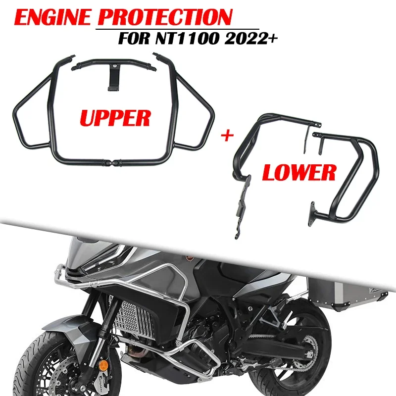 

For Honda NT1100 DCT NT 1100 2022 2023 2024 Motorcycle Engine Tank Guard Highway Crash Bars Bumper Stunt Cage Protector