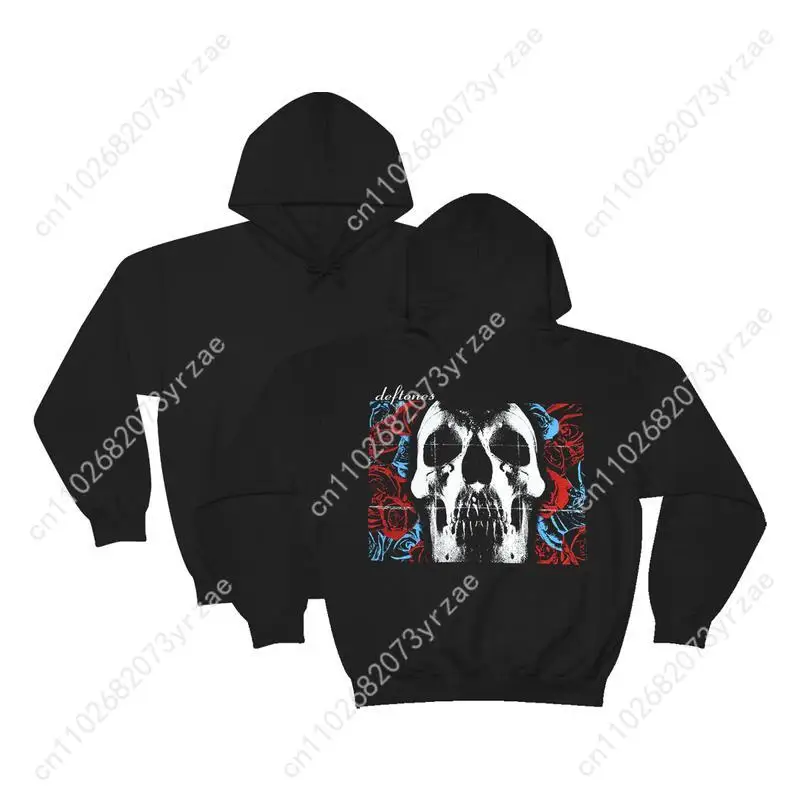

Deft0nes SKulls Roses Retro Super Soft Sweatshirt Mens Womens Pullover Fashion Comfortable Hoodies Breathable Vintage Tops