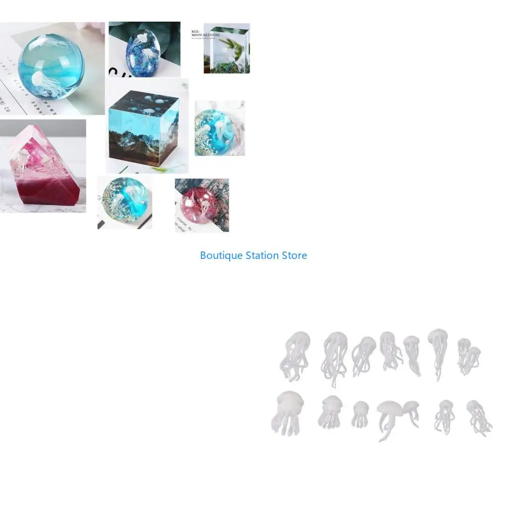

Y55F 16 шт./компл. эпоксидный наполнитель кристаллическая океанская смола мини-моделирование медуз