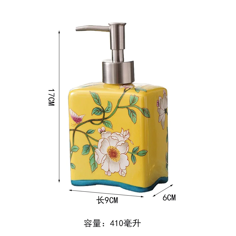 410ml ceramic pattern lotion bottle bathroom shampoo shower gel press bottle bathroom hotel supplies bathroom accessories