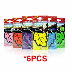 6 pz/3PCScar accessori interni Auto deodorante naturale profumato carta da tè Auto appeso vaniglia profumo fragranza forma foglia