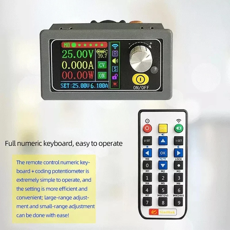 Imagem -06 - Boost Buck Converter cc cv 036v 6a Módulo de Alimentação Regulado Ajustável Laboratório de Alimentação Variável Wifi App Xyh3606-dc