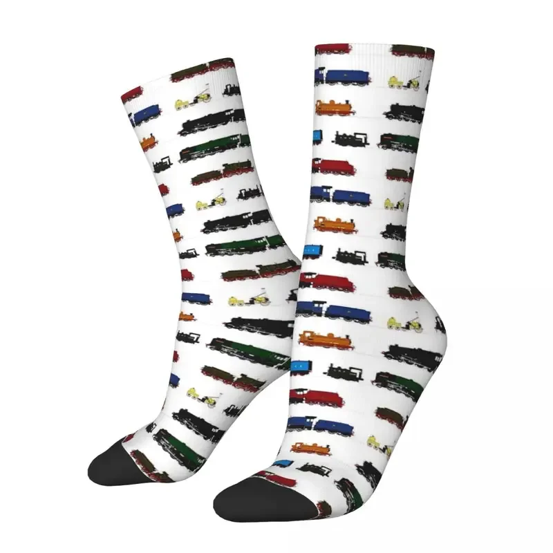 Y2K Iconic British Steam Trains Harajuku Super Soft Stockings All Season Long Socks Accessories For Unisex Birthday Present