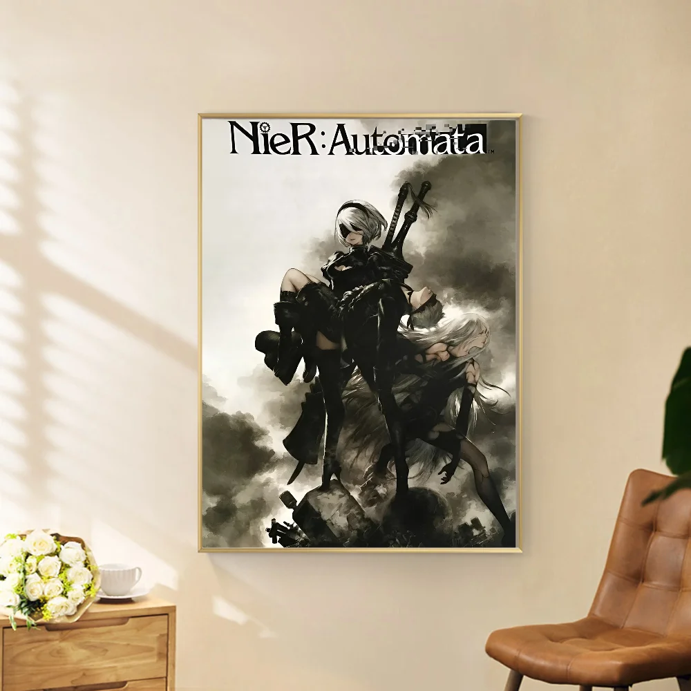 N-NieR A-automata DIY Sticky Poster Fancy Wall Sticker for Living Room Bar Decoration Wall Decor