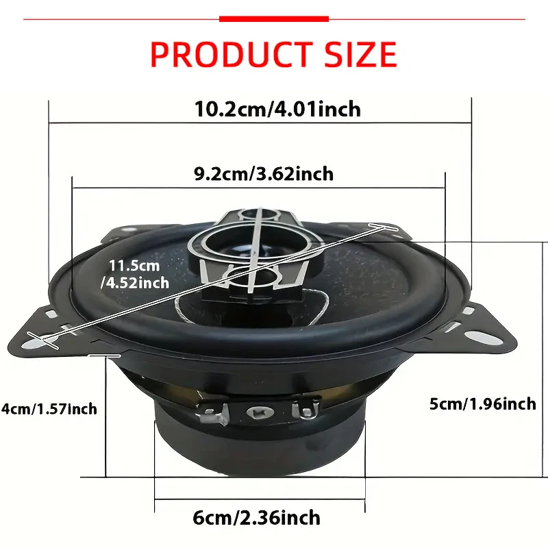 1 쌍 4 인치 동축 스피커 (2X220W) 자동차 도어 스피커 서라운드 사운드 시스템 음악 플레이어 고 충실도 오디오 스피커 우퍼