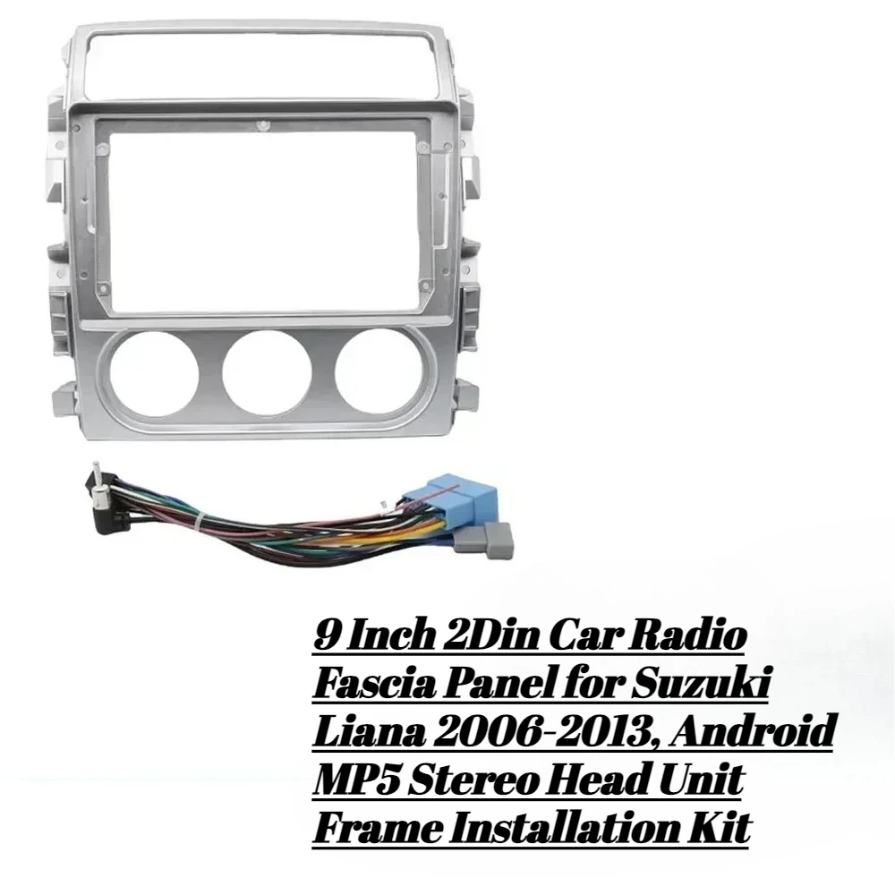 

9-дюймовая 2-дюймовая автомобильная радиоприемная панель для Suzuki Liana 2006-2013, комплект для установки рамки стерео головное устройство Android MP5