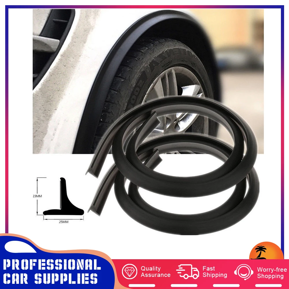 

2Pcs Car Splash Guard Fender Universal Flare Extension Wheel Eyebrow Moulding Trim Wheel Arch Strip Extenders Decorative Scratch