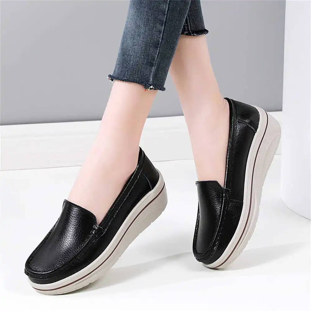 

40-41 High Platform Women Fashion Sneakers Tennis Boots Black Sports Shoes For Running Tenisfeminino Technology Sheos