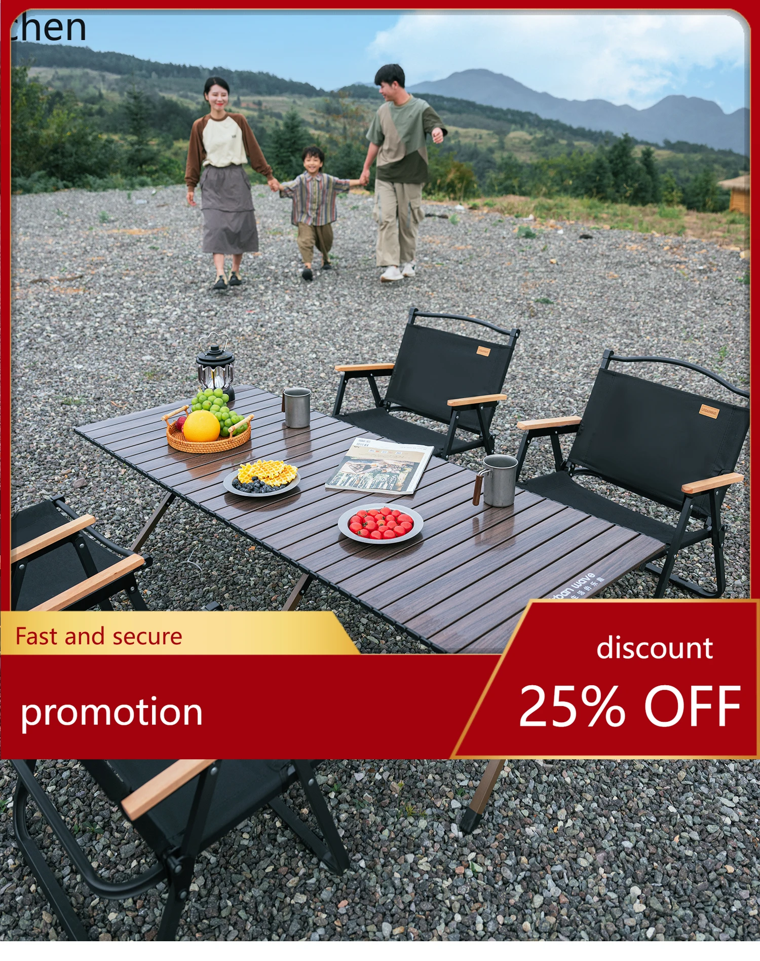 

HT Outdoor Picnic Aluminum Alloy Folding Table for Outdoor Use