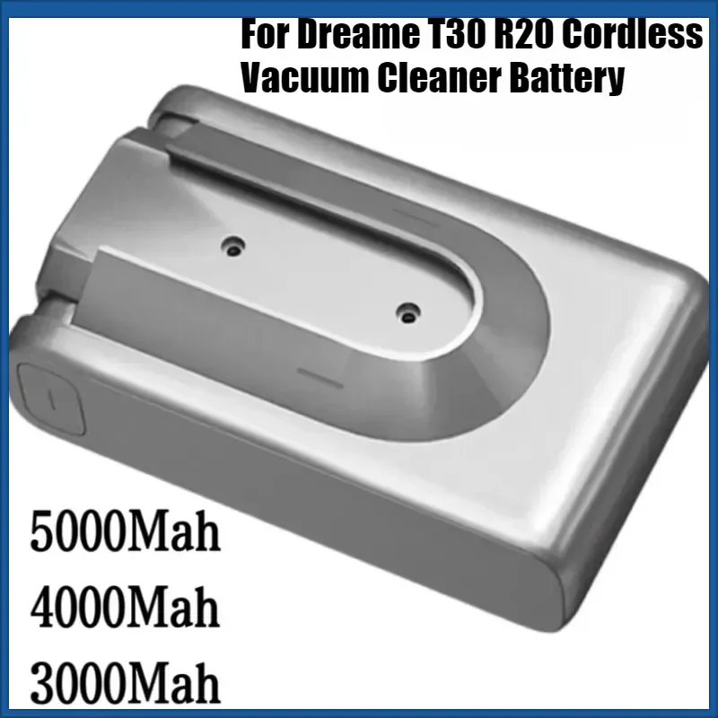 5000mAh 4000mAh Replacement Battery for Dreame T30 R20 Cordless Vacuum Cleaner Rechargeable Removable Cordless Extra Battery