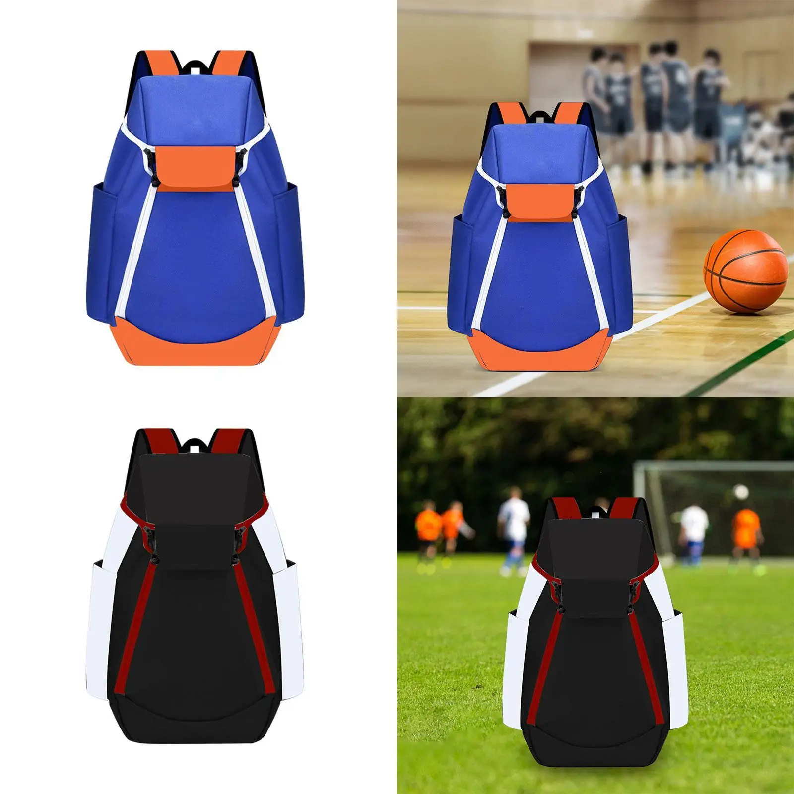 

Basketball Backpack with Separate Ball Holder Oxford Cloth Adjustable Straps for