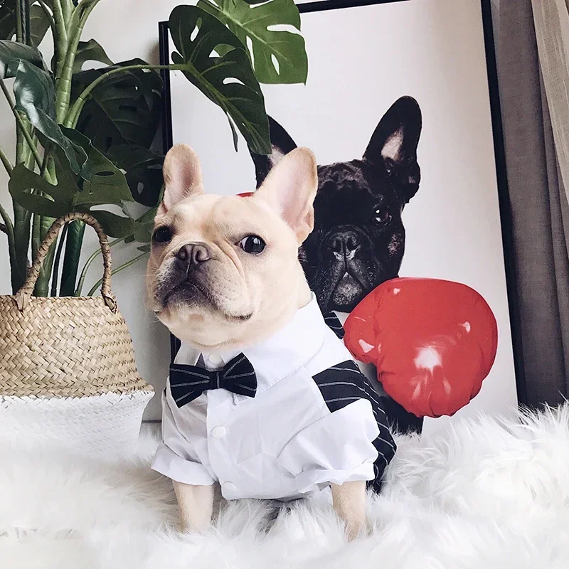 Pug French Bulldog Clothes Male Dog Suit Wedding Clothing for Dog Tuxedo Pet Clothes Party Dog Costume Coat Outfit Dropshipping