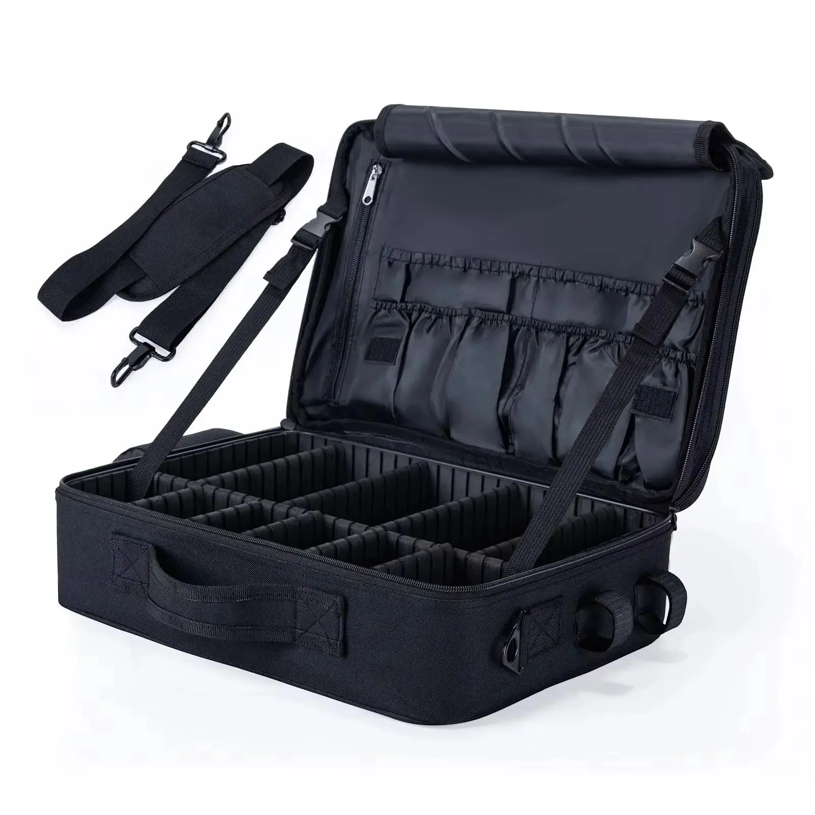 Fishing Tackle Bag 600D Oxford PVC Saltwater Resistant Flexible Partition System Rod Holders Multi Compartment Gear Case