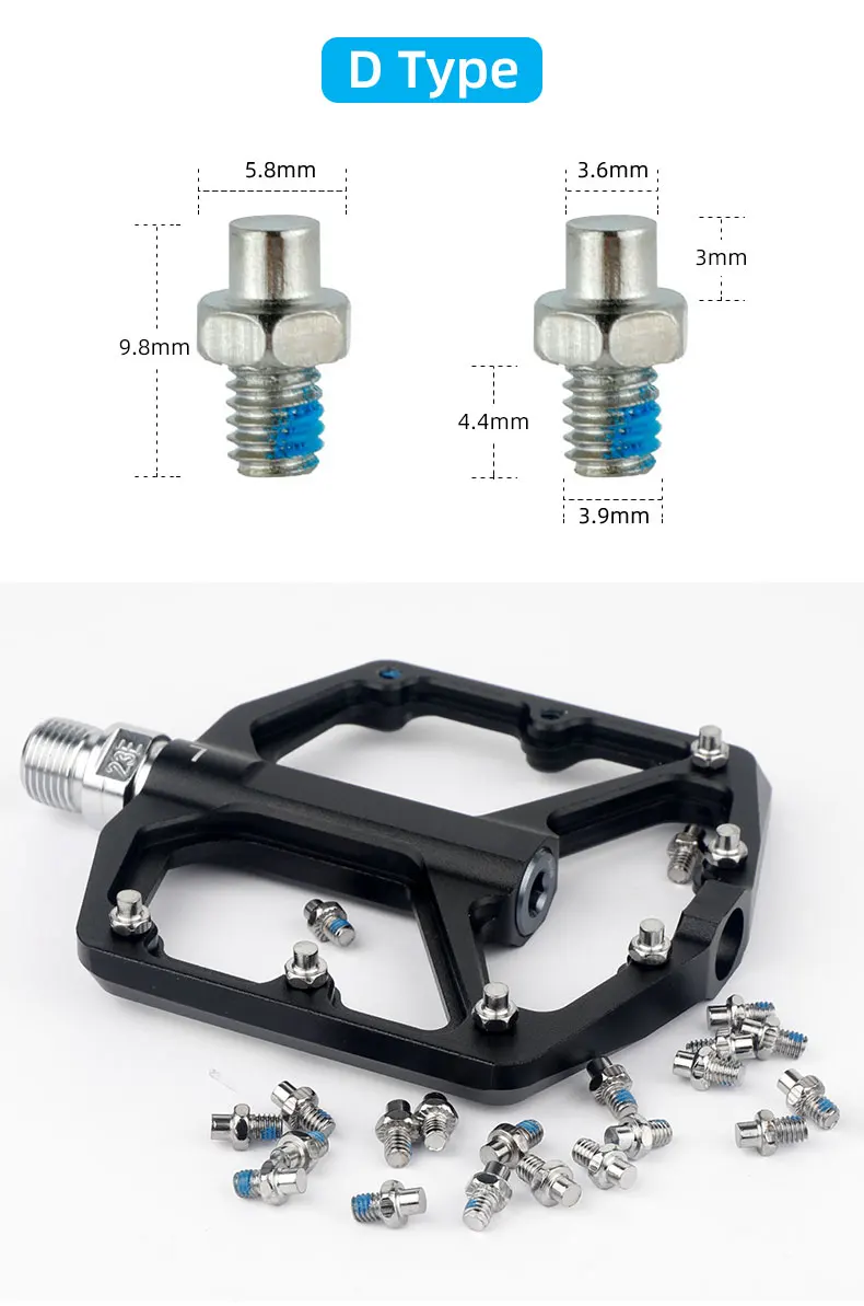 Fahrradpedal-Spikes, 25 Stück, Anti-Überspringen, Stahlbolzen, M4, Gewindeschrauben, Stiftnägel für Fahrradpedale, Fahrradzubehör – Detail 11
