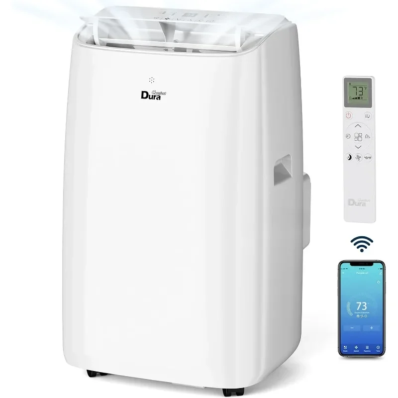 DuraComfort Portable Air Conditioner, 12000 BTU(ASHRAE) /8150 BTU (SACC) Smart AC Unit, Built-in Dehumidifier and Fan Modes