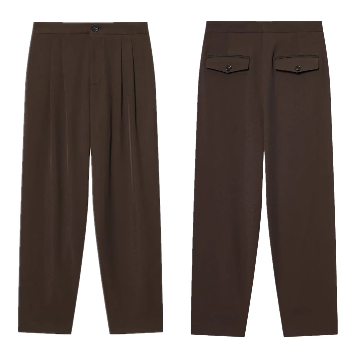 

Британские модные плиссированные брюки Jenny&Dave, женская одежда, женские брюки и штаны, минималистичные женские брюки-шаровары кофейного цвета