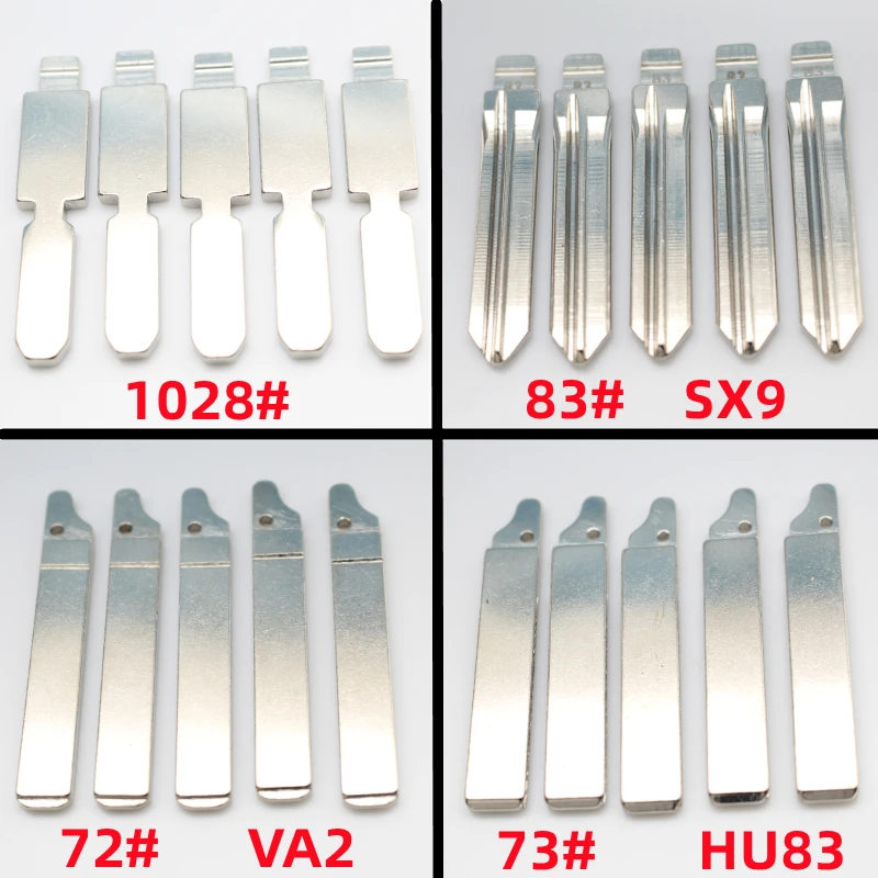 

FLYBETTTER OEM 50 шт. SX9 VA2 HU83 металлическая пустая необрезанная лезвие дистанционного ключа для Keydiy KD Xhorse VVDI JMD