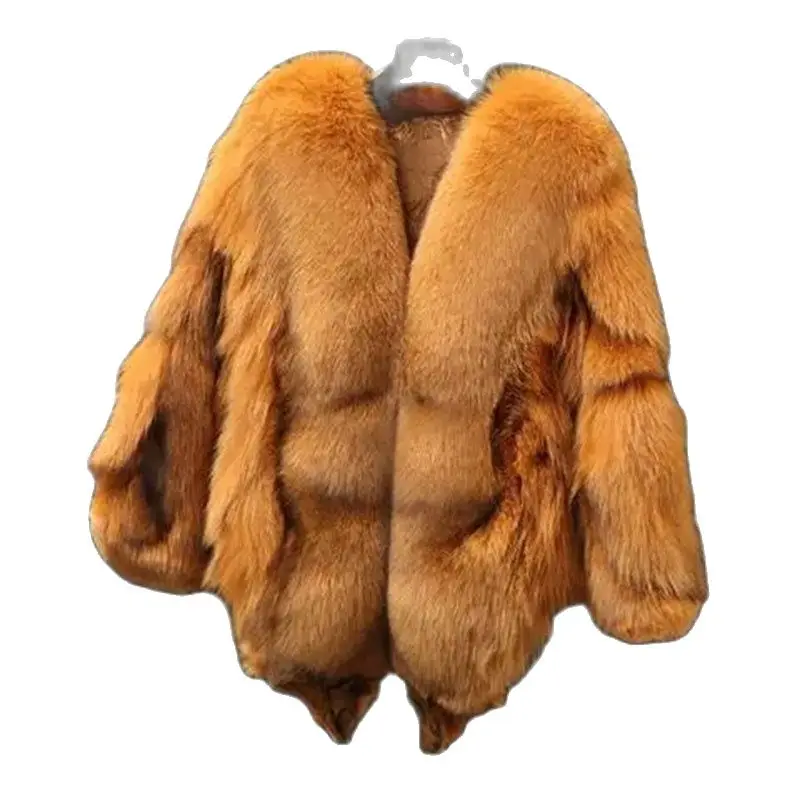 

Haining New Korean Version Of Slim Fashion Joker Warm And Comfortable Coat Winter Womens Full Skin Fox Fur Temperament Overcoat