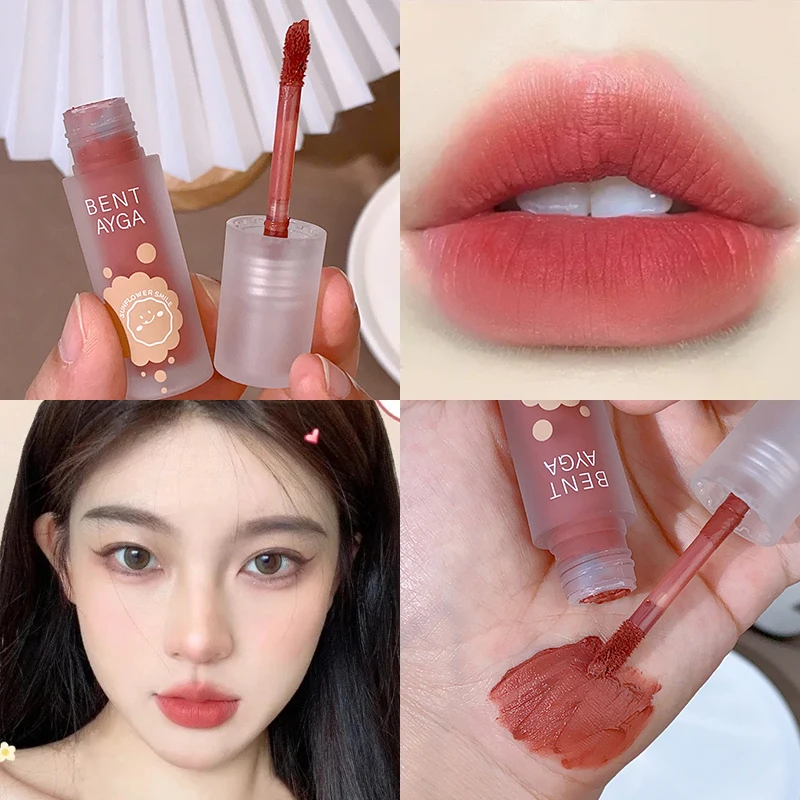 Waterproof Matte Velvet Lip Mud Long Lasting Non-stick Cup Liquid Lipstick Sexy Nude Red Brown Lip Gloss Korean Makeup Cosmetics