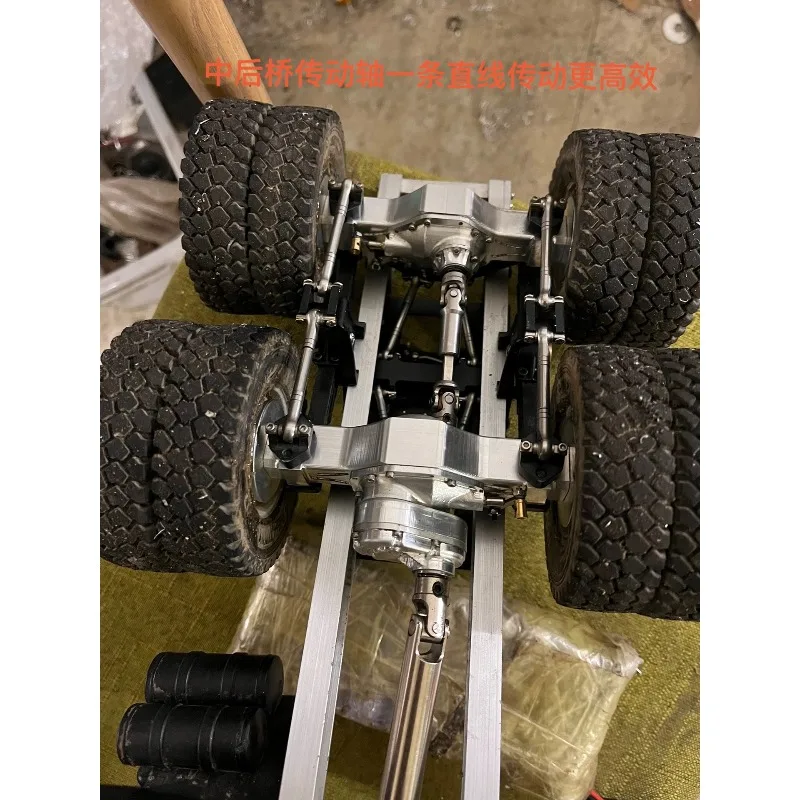 سبائك الألومنيوم CNC المحور الأمامي/الخلفي لتخفيض العجلات ل 1/14 تاميا مركبة يتم التحكم بها عن بُعد سكانيا 770S فولفو مرسيدس بنز أكتروس مان قطع غيار السيارات