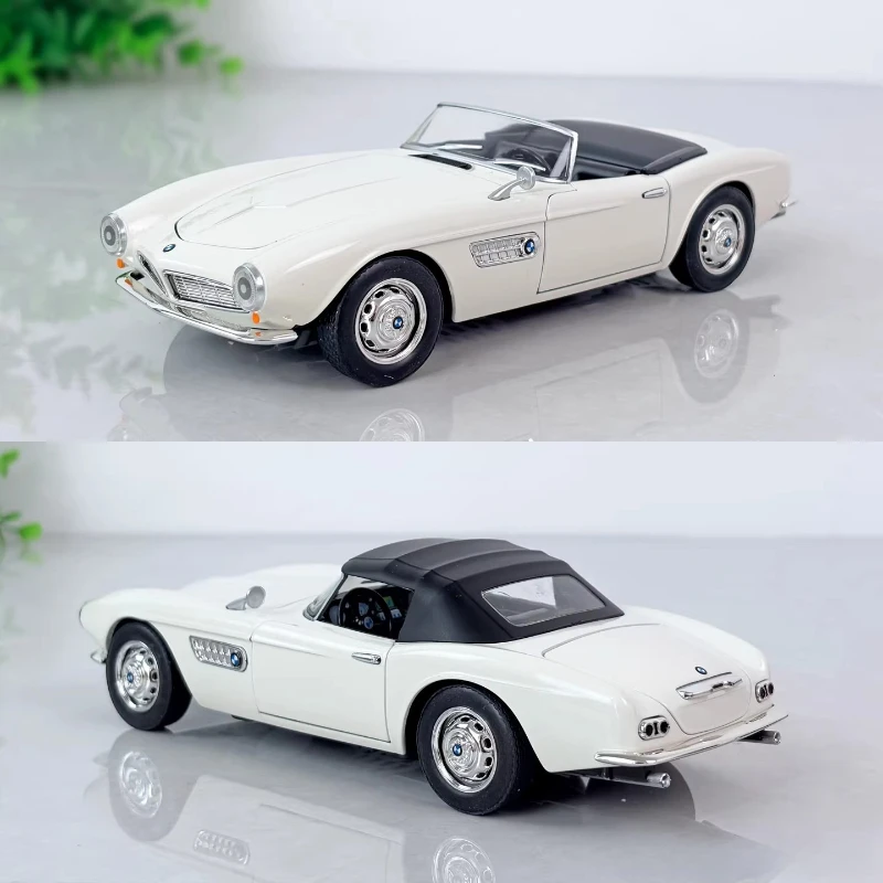 1:24 507 Vintage Klassisches Auto Simuliertes Metall-Spielzeugmodell Sammlerstück Geschenk Sound- und Lichtserie Kinderspielzeug