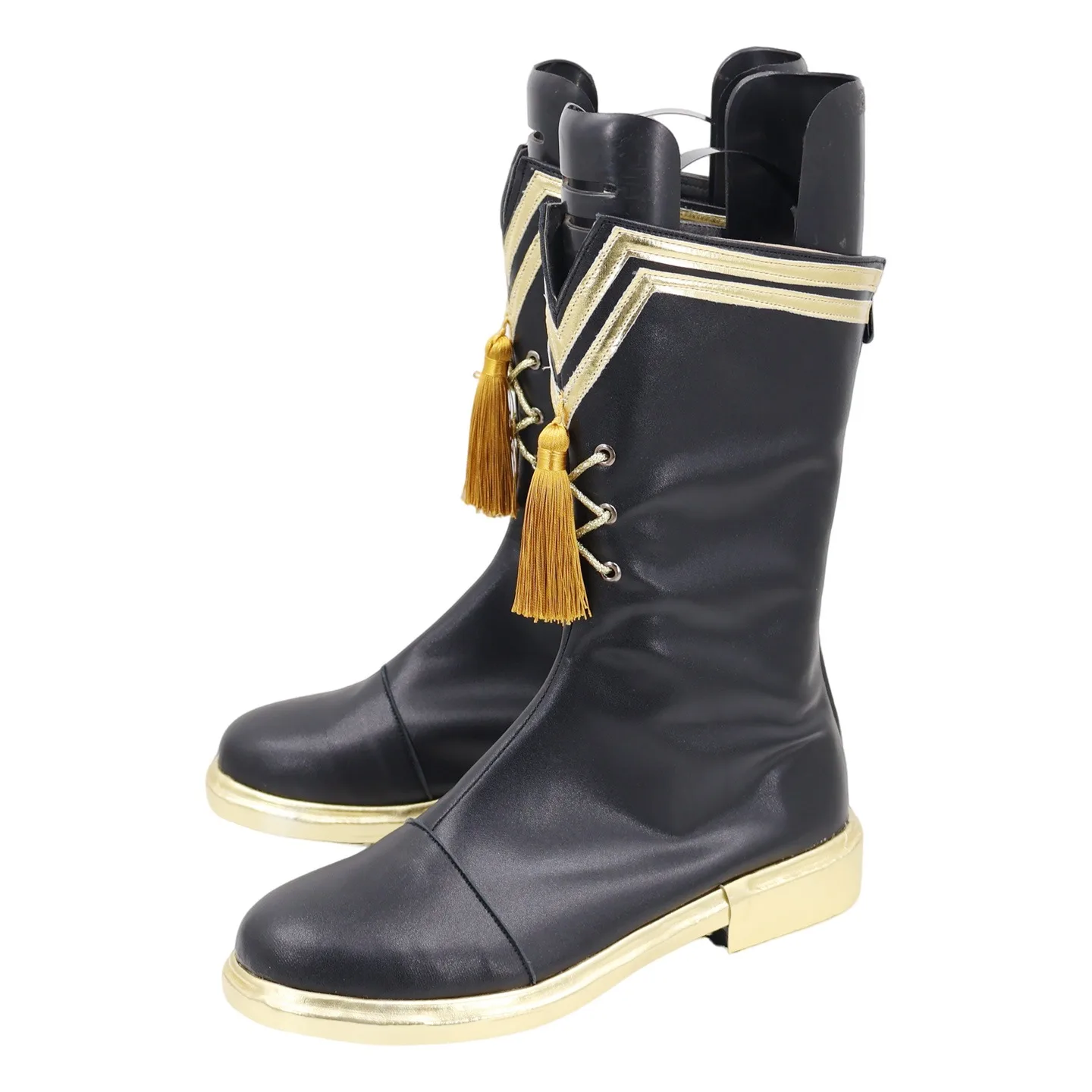 Weedy Cosplay chaussures jeu archevaliers Cosplay accessoire en cuir PU bottes noires Halloween carnaval jeu de rôle chaussures sur mesure