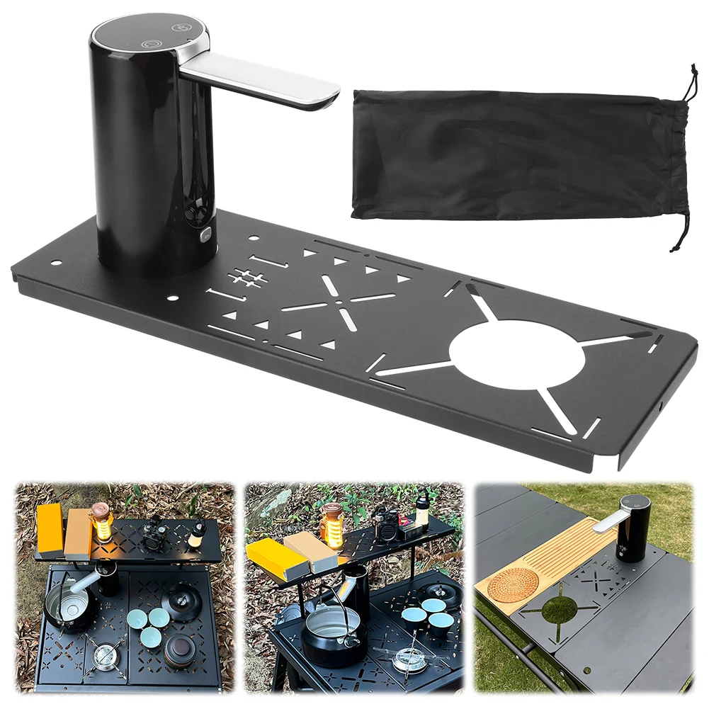 Camping IGT Table Board with Electric Water Dispenser Portable IGT Table Plate Camping Stove Table Plate for Climbing Fishing