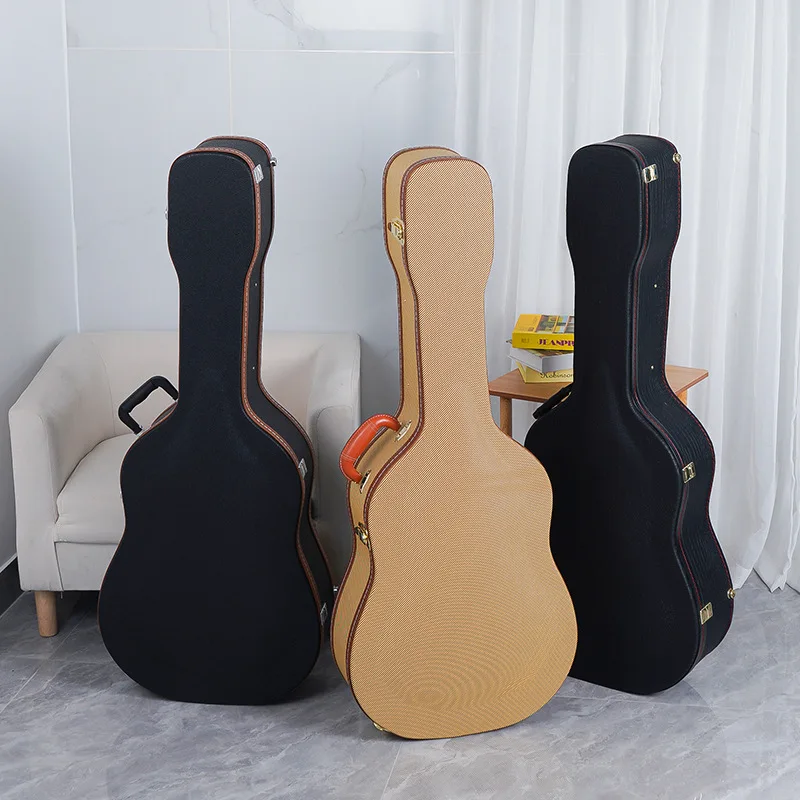 41 Inches Folk Guitar Case Waterproof Thickened Hard Box Shockproof Pressure Resistance Carrying Case Musical Instruments Boxes