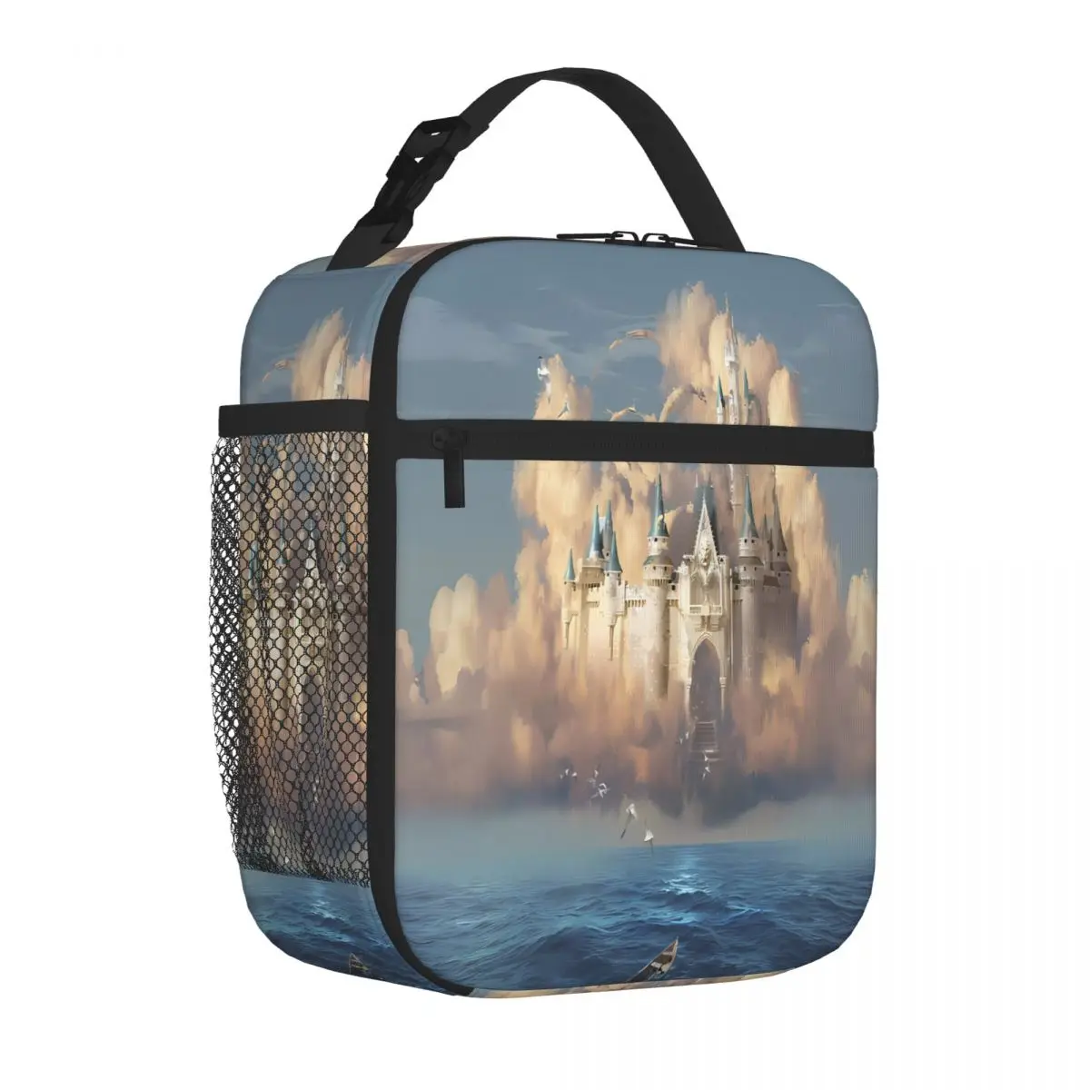 Bestselling Castle In The Sky George Grie Neoprene Texture Food Cooler Bag Office Outdoor Lunch Lunch Box Bag