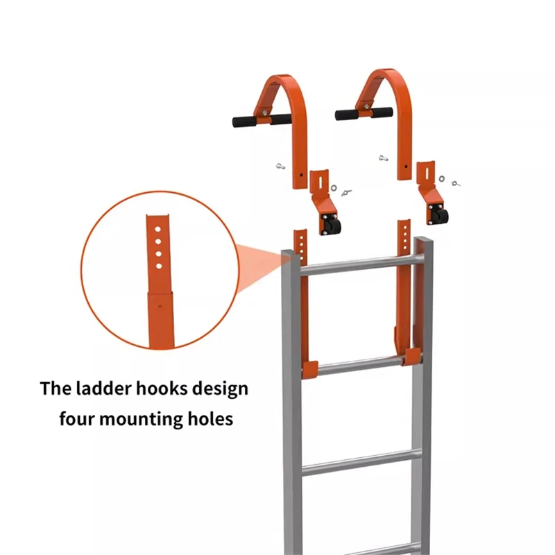 New Ladder Hook Stabilizer Retractable Wall Ladder Support Hook Roof Ladder Accessory Height Climbing Stabilization Devic