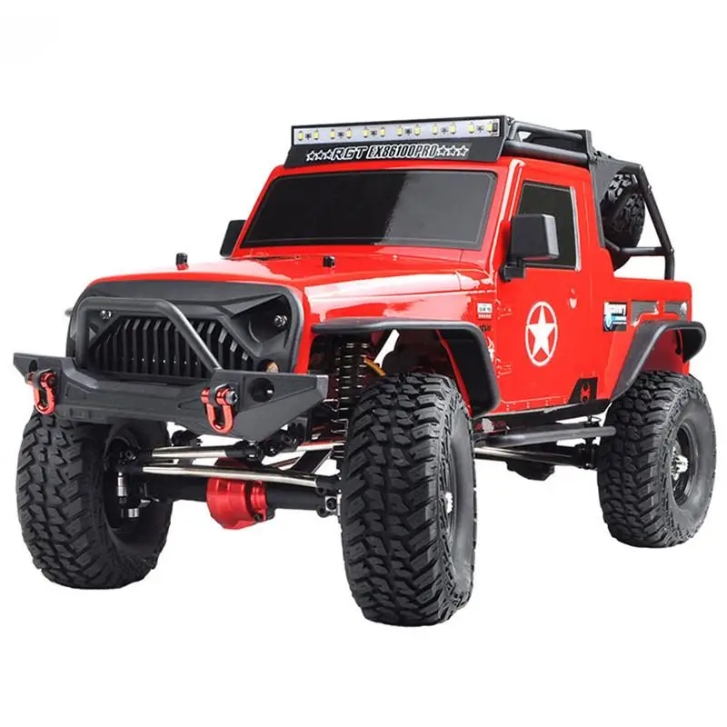 

RGT EX86100 PRO 1/10 Off-Road Climbing Car RC Truck Toy Remote Control Car Toys For Children Gifts - Red KIT Version