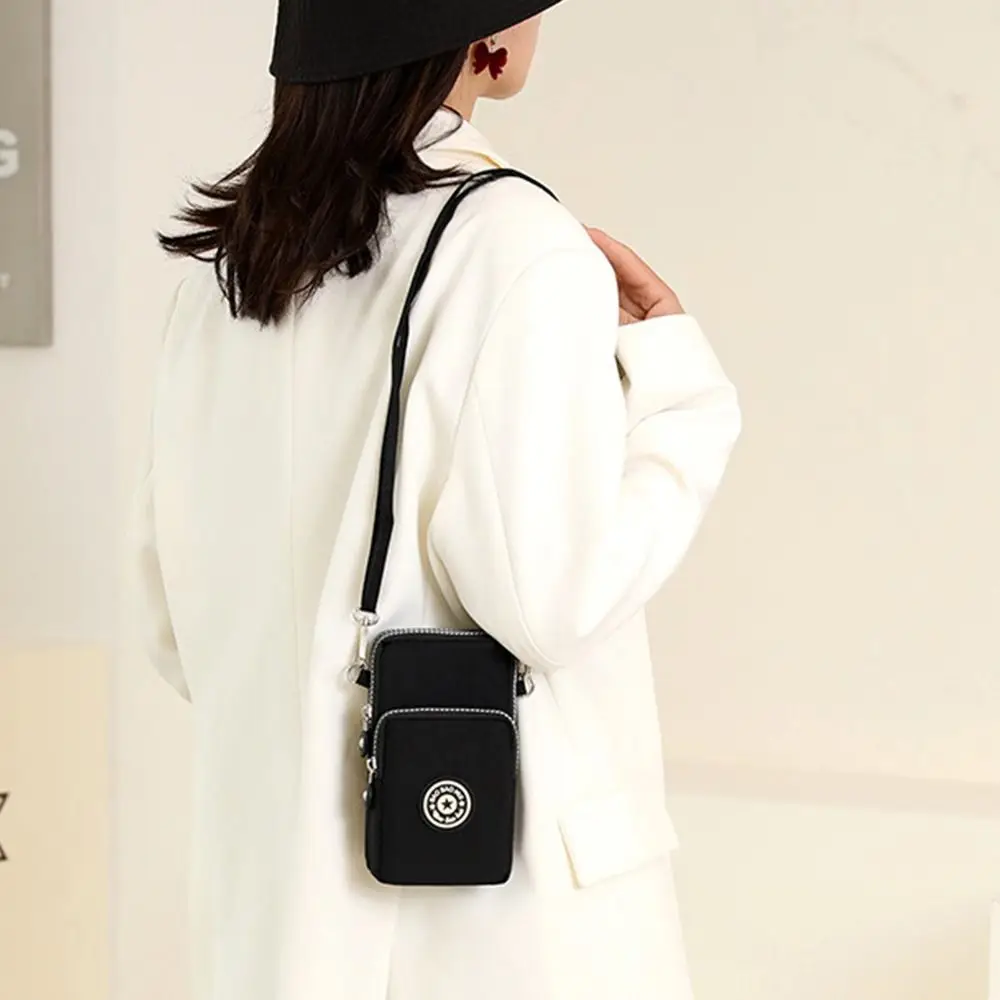 Cosmetic Bags Three Zippers Bags Mobile Phone Bag Korean Style Wallets Women Crossbody Bag Wrinkle Arm Bag Small Shoulder Bag