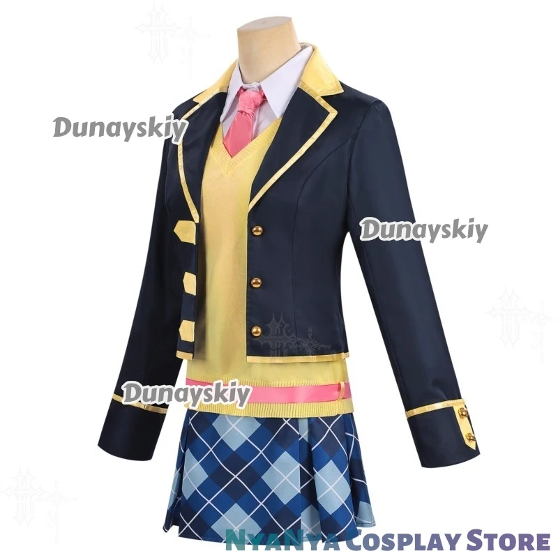 

Pripara Manaka Laala Cosplay Costume Cute School Uniform Anime Game Character Outfit JK Uniform Top Coat Skirts Suit Halloween