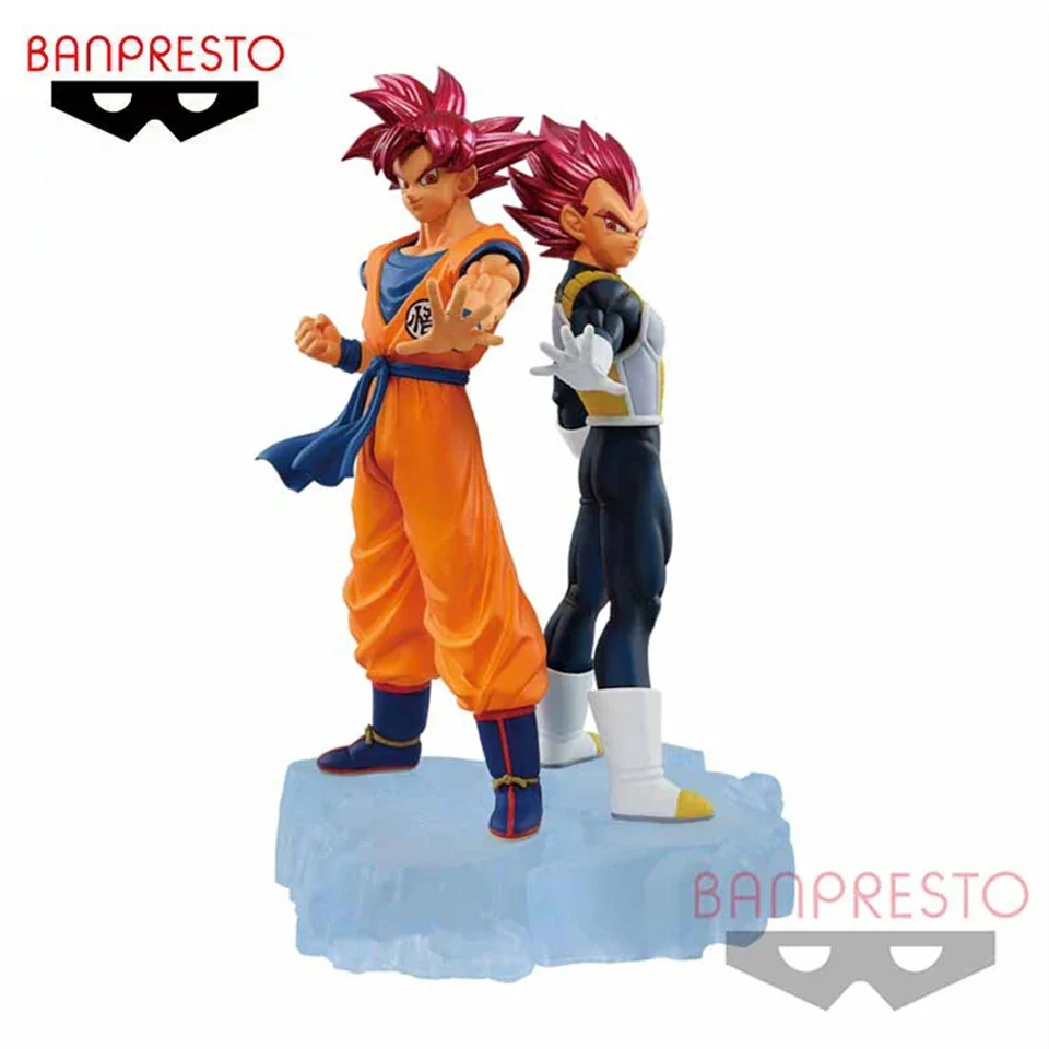 

Bandai Original Genuine Banpresto Dragon Ball Z: Dokkan Battle 7th Anniversary FIGURE1 Son Goku Vegeta PVC Figure Toys Model