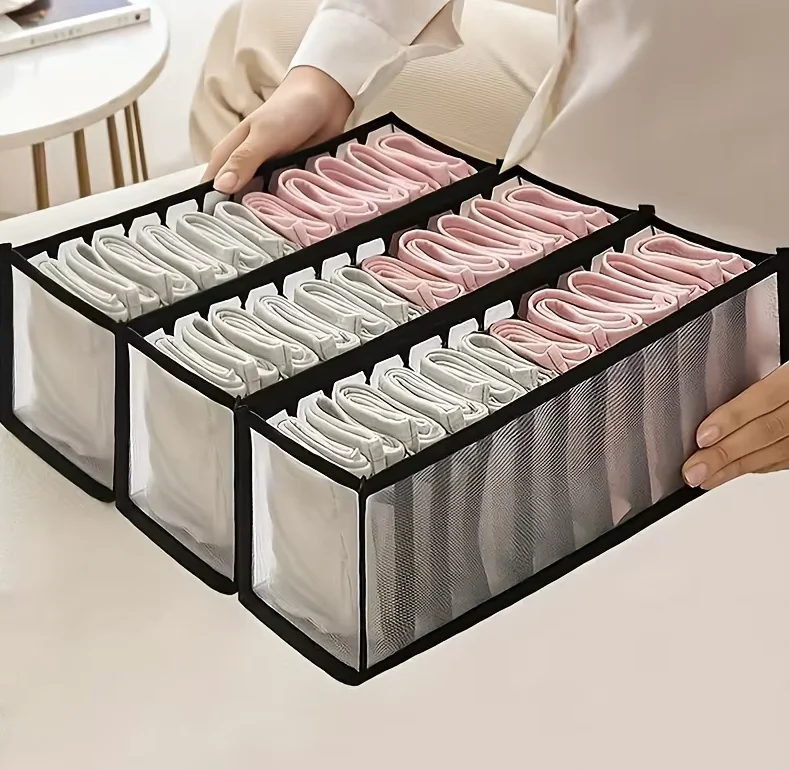 Unterwäsche-Aufbewahrungskorb BH-Slip-Socken Haushaltsschublade Aufbewahrungsbox Kleiderschrank Kleidung Hosen Fächer Organizer – Detail 2