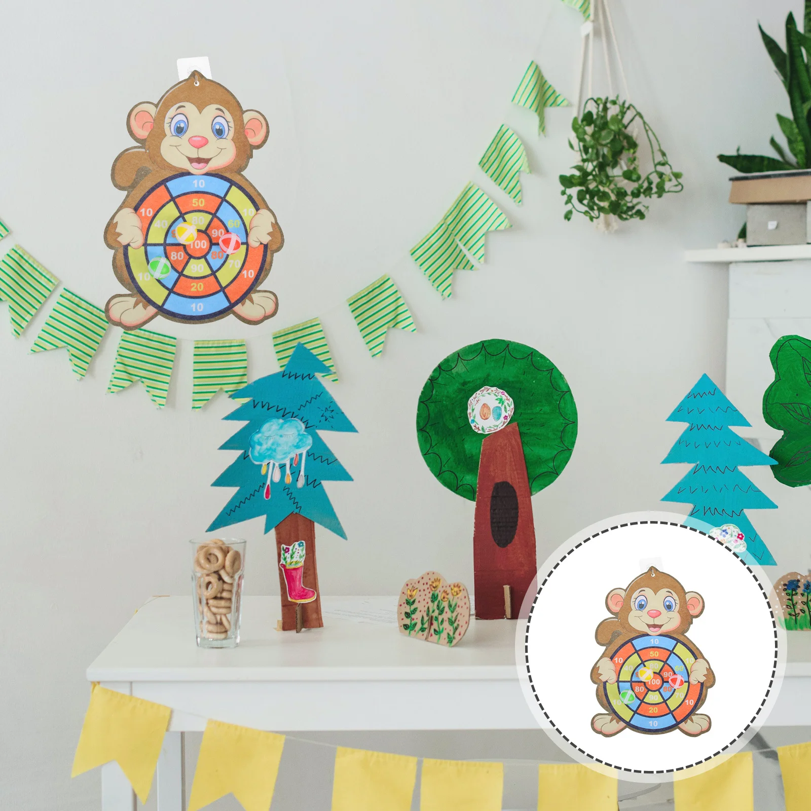 

1 Set Sticky Ball Dart Board Game For Indoor Party Set, Educational Interactive Throwing Game For Ages 8-10,