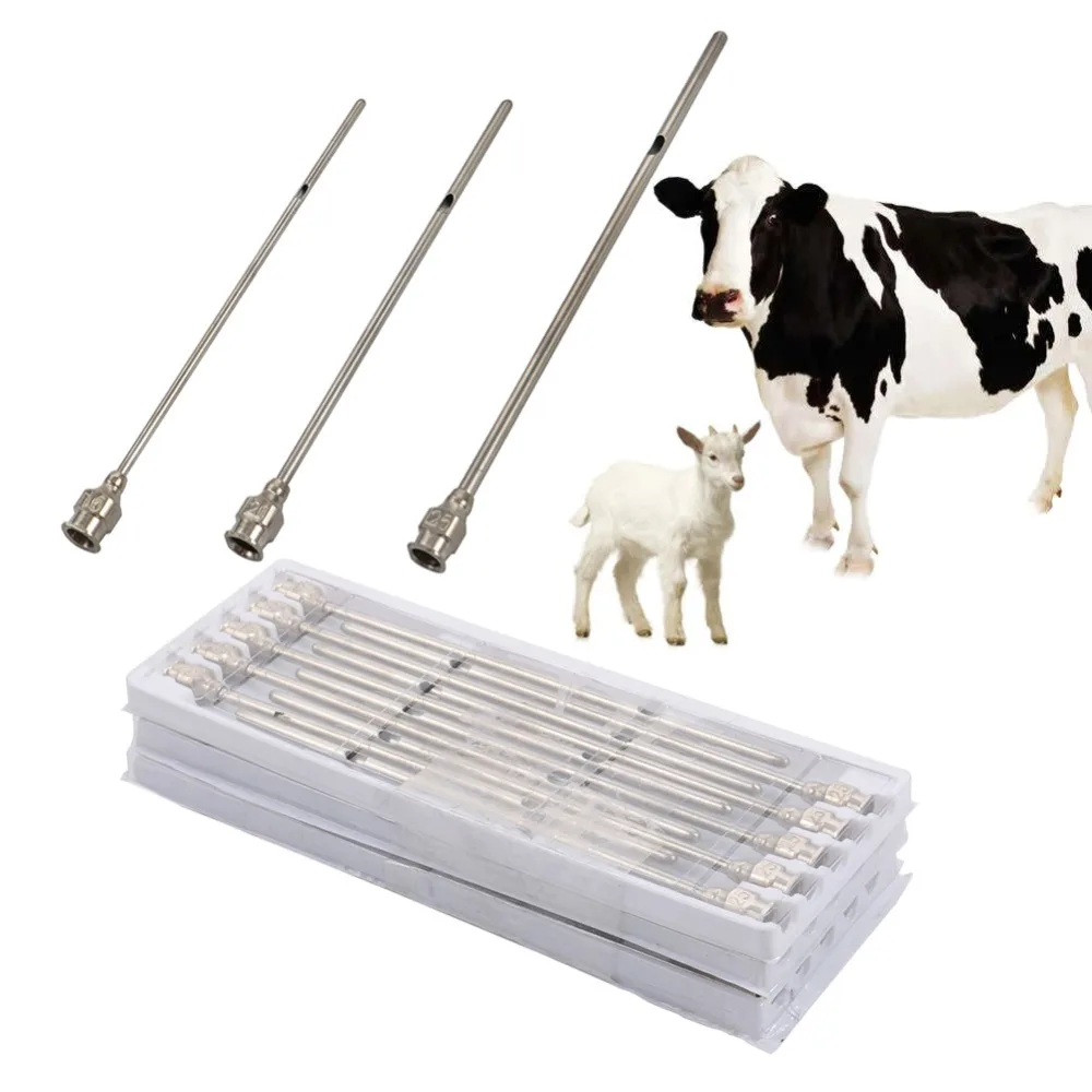 10 Pcs Cow Milking Needle Cow Goat Milking Needle Long Needle Milk Through Syringe Farm Farming Mammal Filling Equipment