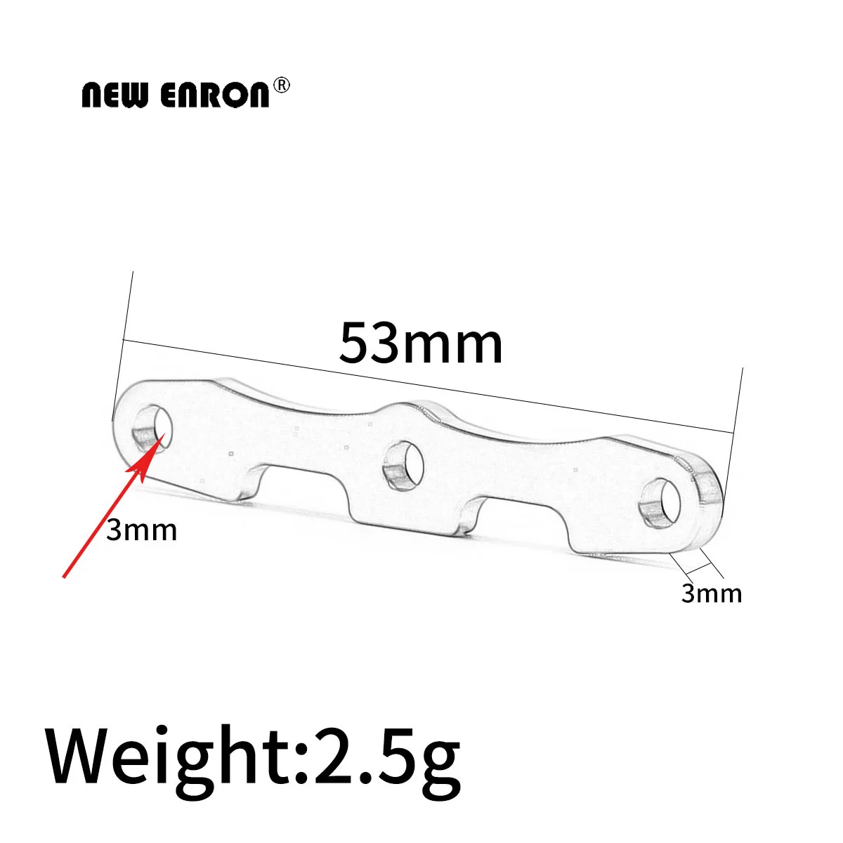 NEW ENRON CNC #6823 Front / Rear Bulkhead Tie Bars Arm Brace for RC Traxxas 1/10 Slash 4x4 Ultimate Platinum Rustler Stampede