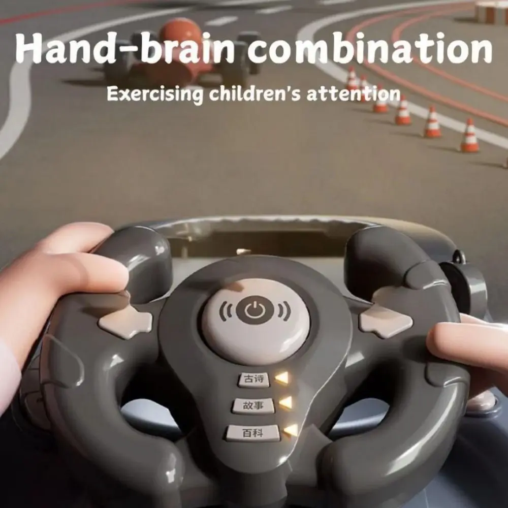 Green Grey Racing Car Arcade 43*21*14cm Plastic Children's Racing Space Adventure Console Puzzle Desktop for Boys and Girls