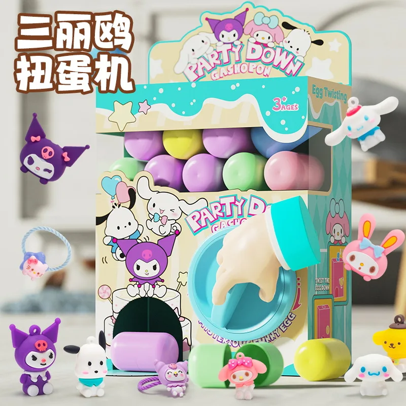 6/12/16pcs Creative Sanrio Egg Twister Blind Box Toys Cartoon Kuromi My Melody DIY Surprise Box Eggs Twister Toys For Kids Gifts