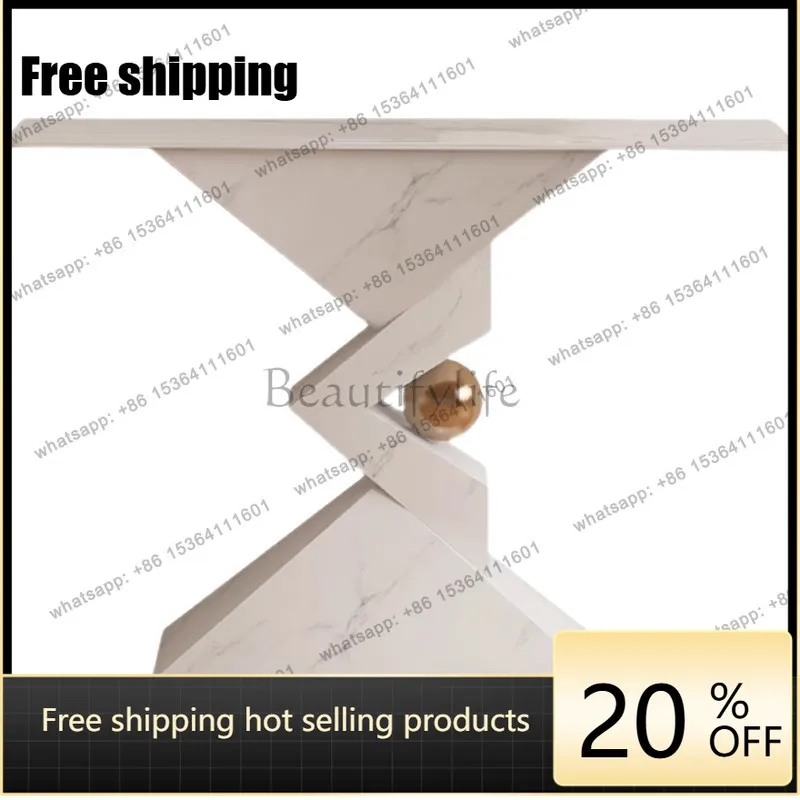 PJ Italian living room entrance cabinet light luxury style simple modern wall entrance decoration end view