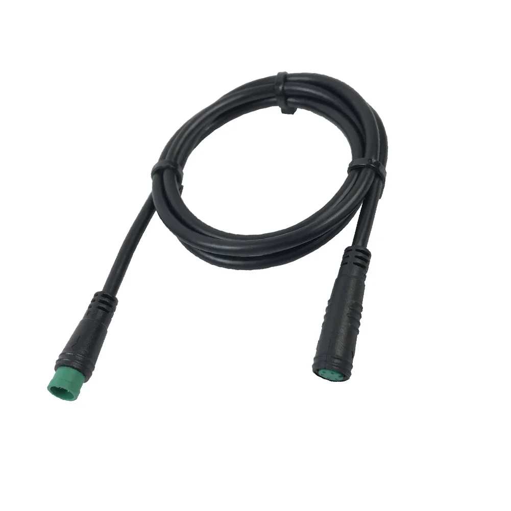 50CM 5Pin Male To Female E-bike Extension Cable Green Connector For Electric Bike Bafang Display Extension Cable Waterproof