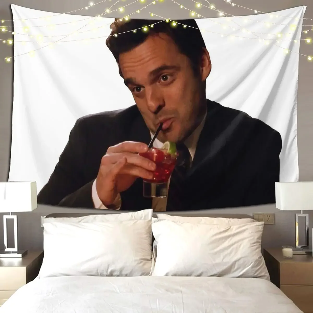 

Drunk Nick Tapestry Hippie Wall Hanging Aesthetic Home Decoration Tapestries for Living Room Bedroom Dorm Room