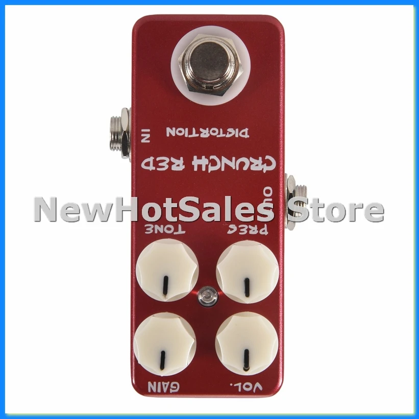 Mini Pedal de efectos de guitarra Mini Crunch Red Distortion Pedal de guitarra True Bypass Full Metal Shell-VVBC