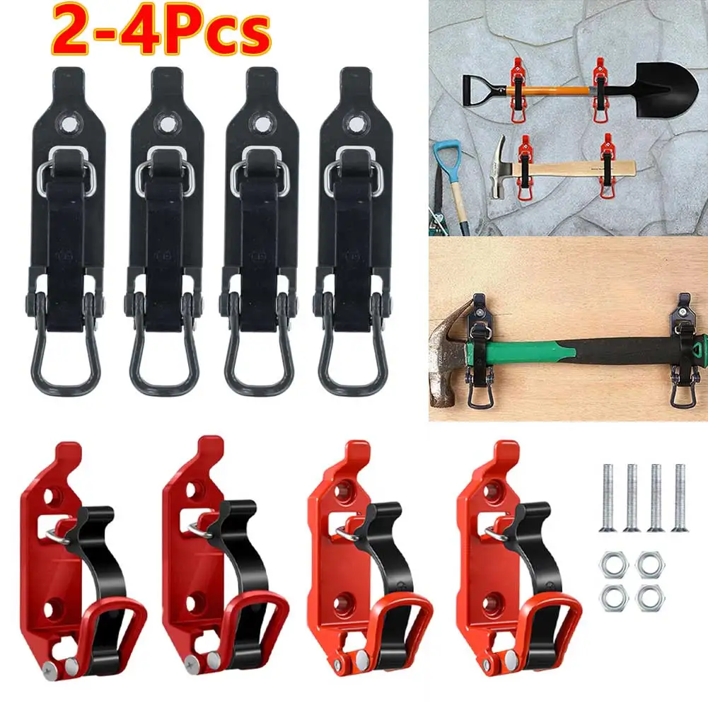 2-4Pcs Quick Fist Clamp Shovel Mount for Car Trailer Roof Rack Brackets Wall Mounting Shovel Roof Quick Release Mounting Clamp