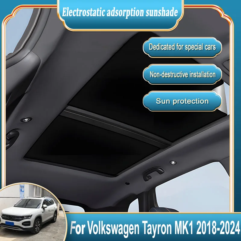 

Солнцезащитный козырек на люк автомобиля для Volkswagen Tayron MK1 2018 2019 2020 2021 2022 2023 2024 Электростатическая замшевая силиконовая солнцезащитная защита