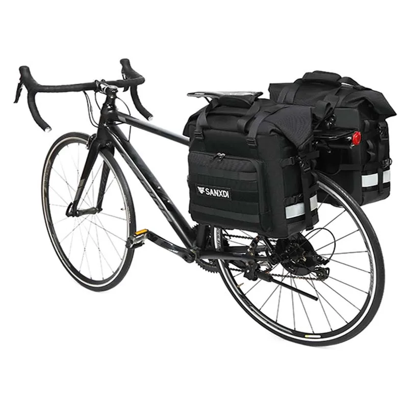 Large Capacity Mountain Bicycle Single Double Side Carrier Bag Easy Installation Waterproof Handbag New Bike Rear Rack Saddlebag