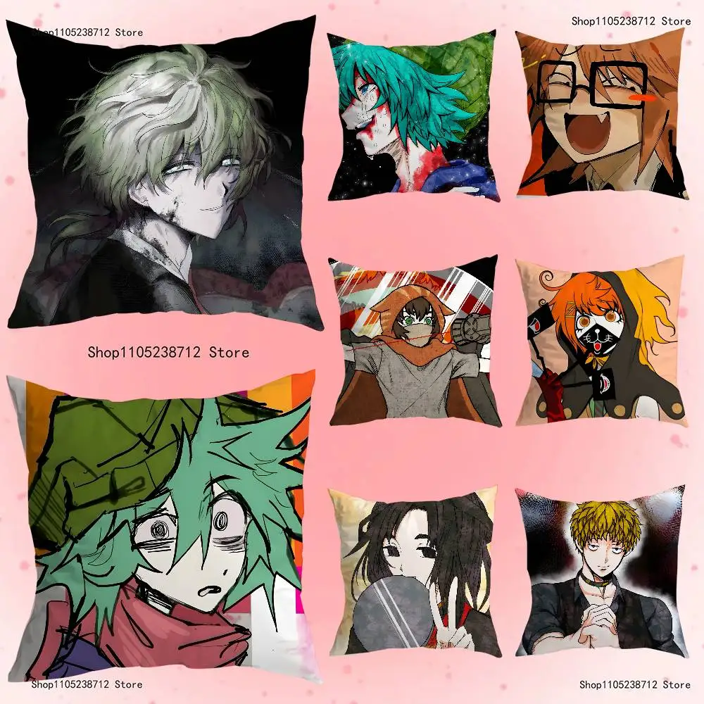 

Game Y-Your T-Turn to D-Die Pillow Covers Cartoon Sofa Decorative Home Double-sided Printing Short Plush Cute Cushion Cover